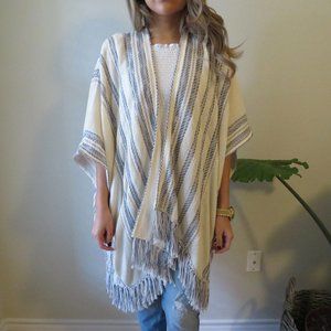 Lucky Brand Wrap Beige with Blue XS/S